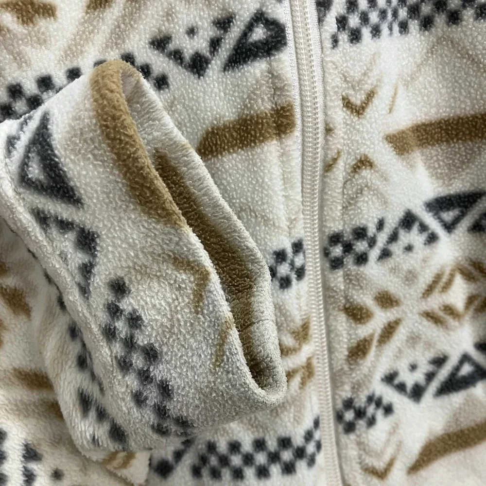 Columbia Aztec Print Fleece Jacket Full Zip Girls XL (18/20) Fits Adult S/M